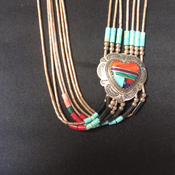 Necklace and earrings sterling silver . Beautiful Indian style got it in Arizona - Picture 2 of 6